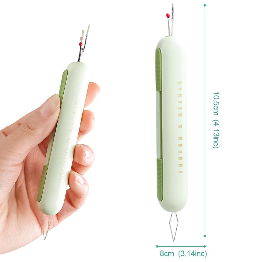 Seam ripper - Needle threader - Sewing supplies - Seam opener - Needle threader - Sewing supplies - Seam ripper - Needle threader - Clothing repair - Sewing tools - Sewing accessories - Embroidery - Sewing box filling - Needle and thread - Multicolor - 3
