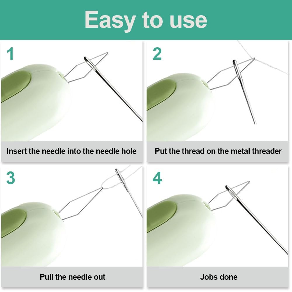 Seam ripper - Needle threader - Sewing supplies - Seam opener - Needle threader - Sewing supplies - Seam ripper - Needle threader - Clothing repair - Sewing tools - Sewing accessories - Embroidery - Sewing box filling - Needle and thread - Multicolor - 3