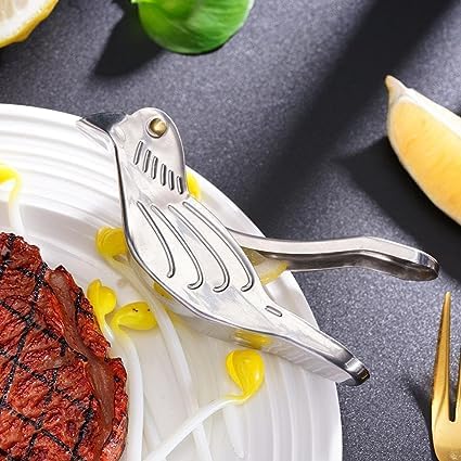 Lemon Squeezer - Manual Citrus Juicer - Lime Squeezer - Hand Squeezer - Kitchen Gadgets - Lemon Squeezer - Bird - Fruit Squeezer - Cocktail Accessories - Tableware - Gift - Orange Squeezer Hand - Stainless Steel - Silver - 1 Piece
