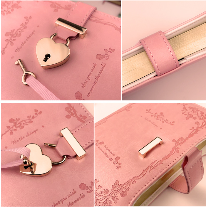 Diary - Journal - diary with lock - password book - Notebook - notebook b6 - diary for adults - books - Retro - Creative - Christmas gifts - Christmas gifts for adults - gift for women - gift for men - Purple