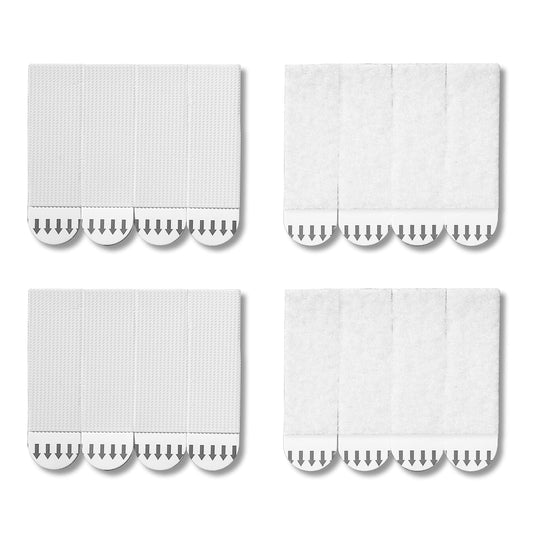 Picture Hanging Strips - No Drilling - Self-Adhesive Velcro - Hanging Picture Frames - Double-Sided Tape - Damage-Free Removal - Poster Strips - Hanging System - Wall Decoration - Strong Adhesive - White - 24 Pairs (48 Strips)