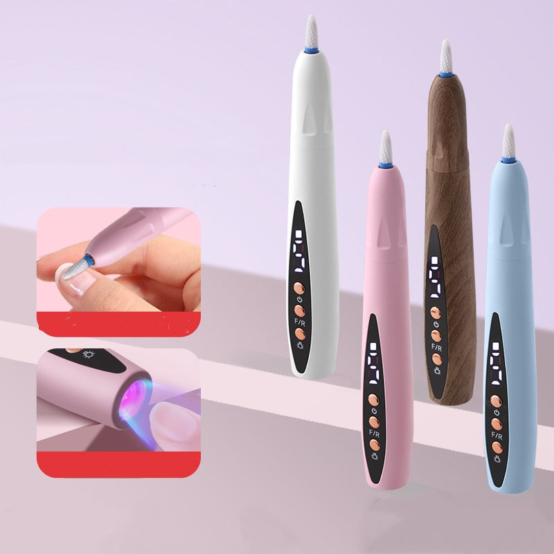 Nail drill - Electric nail file - Manicure set - Pedicure set - Nail care - Gel polish removal - Artificial nail filing - Nail polishing - Acrylic nails - Cordless - Rechargeable - With LCD screen - Nail styling - White - 1 Piece