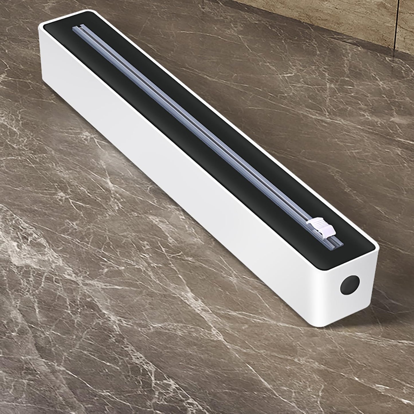 Foil Cutter - Cling Film Dispenser - Aluminum Foil Holder - Foil Cutter - Kitchen Drawer Organizer - Paper Towel Holder - Wrapping Paper Cutter - Baking Paper Holder - Refillable Foil Holder - Kitchen Gadgets - Compact Design - White - 1 Piece