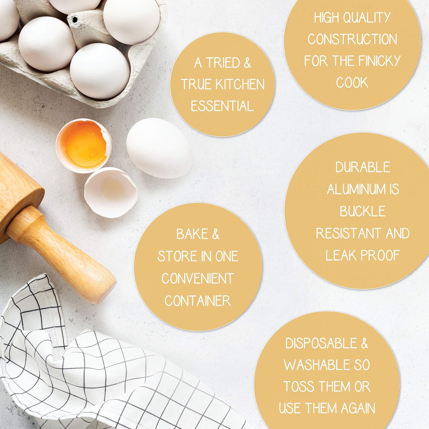 Aluminum Trays - Airfryer Trays Round - Oven Trays - BBQ Drip Trays - Disposable Trays - Aluminum Bowls - Grill Accessories - Small Baking Pans - Food Containers - Heat Resistant - Grease Collection Trays - Catering Trays - Sturdy - Silver - 50 Pieces