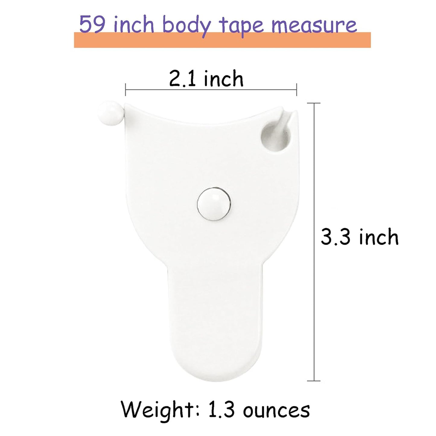 Measuring Tape - Body Measuring Tape - Circumference Measurement - Losing Weight - Waist Measurement - Fitness Accessories - Centimeter - Tailor's Tape - Roll-up - Body Measurement - Muscle Mass - Waist Circumference - Measuring Tape - White - 1 Piece