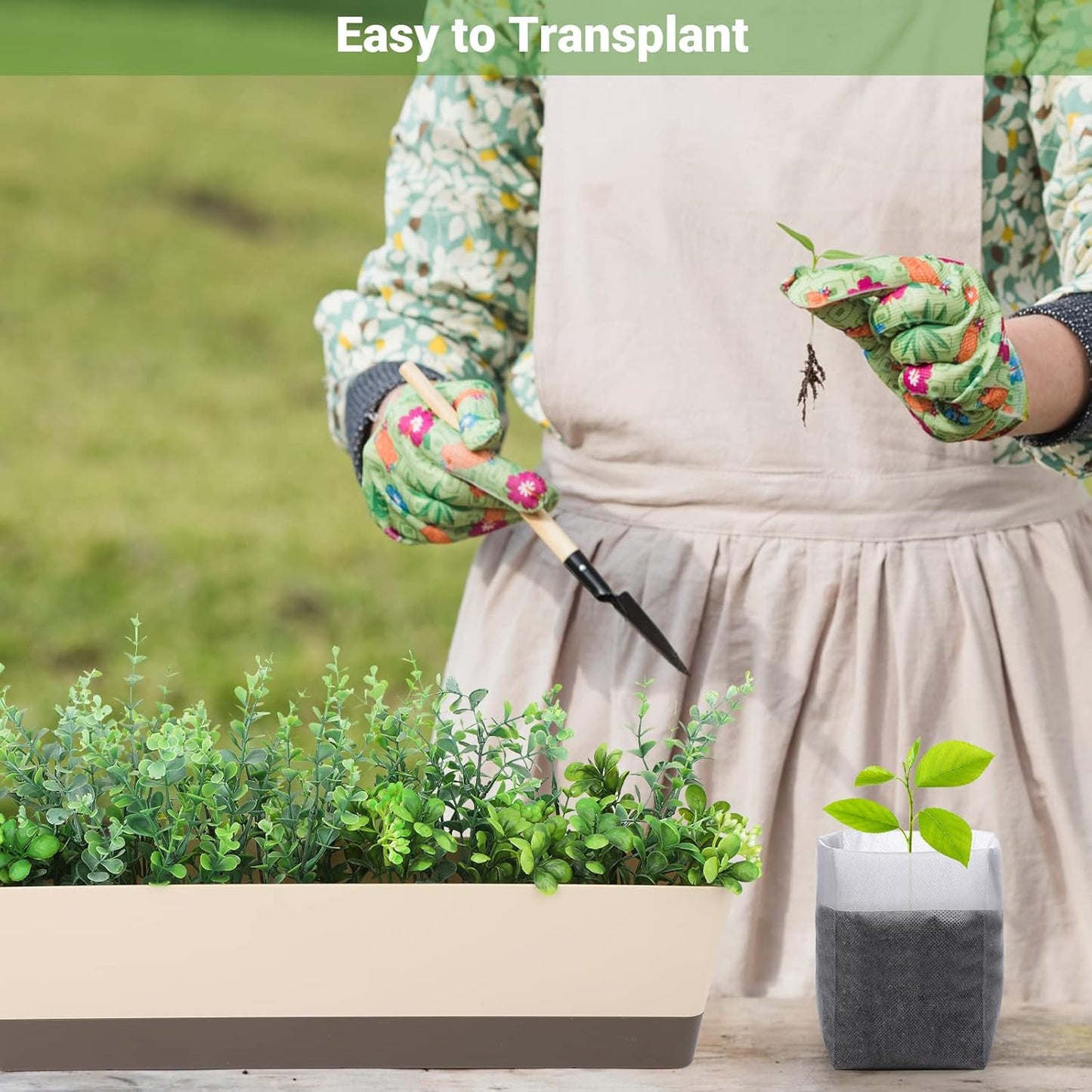 Grow Bags - Gardening - Grow Pots - Vegetable Garden - Seedlings - Plant Bags - Non-woven Grow Bags - Growing Set - Breathable Fleece - Vegetable Garden - Vegetable Gardening - Sowing - Cuttings - Garden Plants - Growing Tray - Flower Pot Bag - Sustainabl