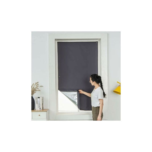 Thermal Insulated Blind Curtain with Suction Cups Compatible with Velux Roof Windows Dark Gray, 60 x 120 cm