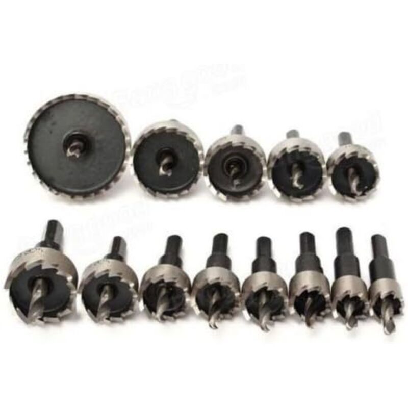 13 Pcs Metal Hole Saw Set Tungsten Steel Cutting Tool Kit, 16-53 mm