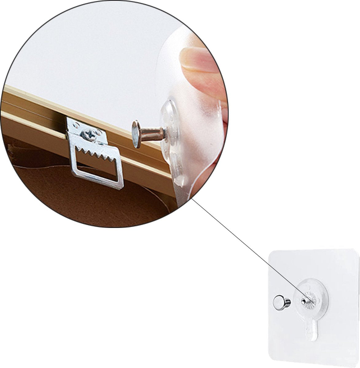 Self-Adhesive Nail - 20 pieces - Adhesive Nails - Self-Adhesive Hanging System - Adhesive Screw