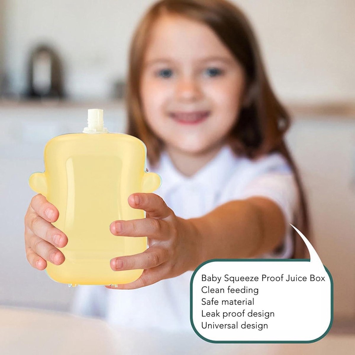 Cosensi - Squeeze Pouch Holder for Baby Food and Toddlers in Yellow with Keywords Baby Products, Storage Accessories, Handy Accessories
