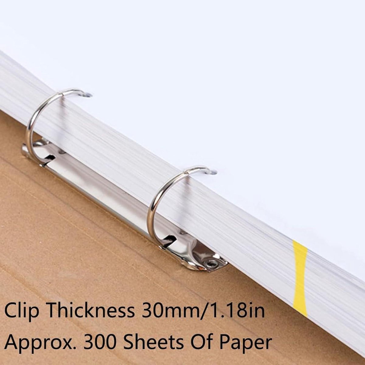 5 pieces D-shaped metal clip ring binder mechanism - set of 2 ring binders for papers, textbook, documents - school supplies - storage accessories