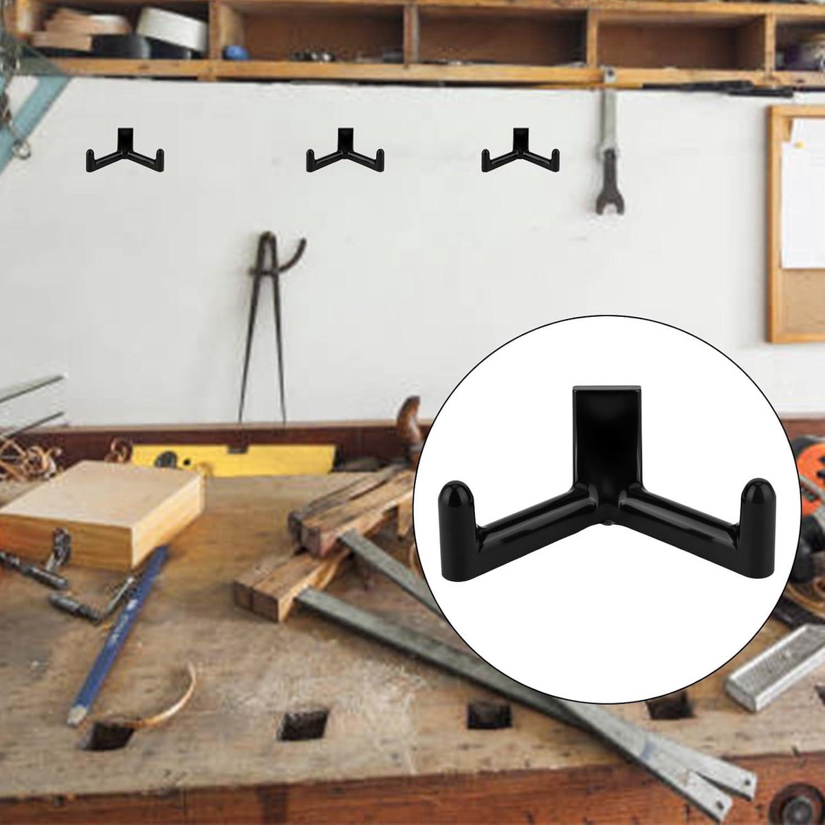 Allecto plus - Tool hooks for Garden Shed - Storage accessories for Shovels and Rakes