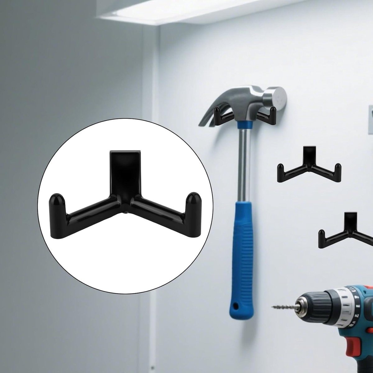 Allecto plus - Tool hooks for Garden Shed - Storage accessories for Shovels and Rakes