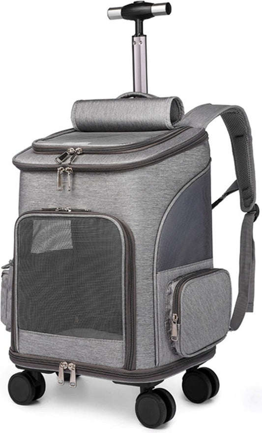 Luxury Dog & Cat Trolley | For Small Dog or Cat | Dog Backpack | Dog Buggy | Cat Travel Carrier