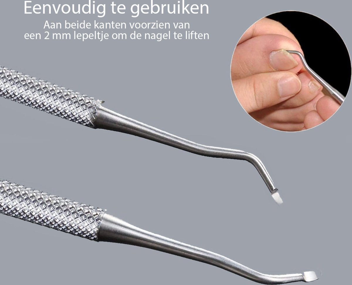 Nail Lifter for Ingrown Toenails - Nail Lifter - Double-Sided Sturdy 2 mm Spoons - Pedicure Excavator -