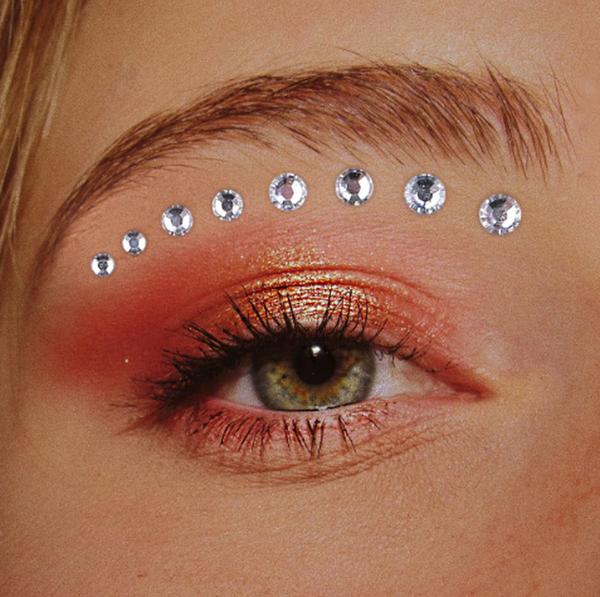 Diamond Face - Glitter makeup stickers in 4 sizes - 100 pieces