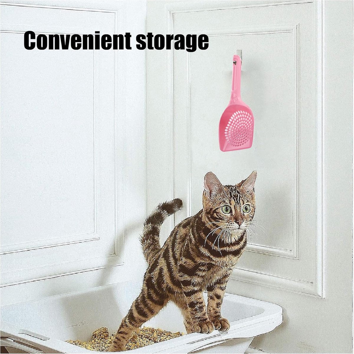 Cat Litter Scoop | Poop Scoop | 25 CM | Small Holes | Pink
