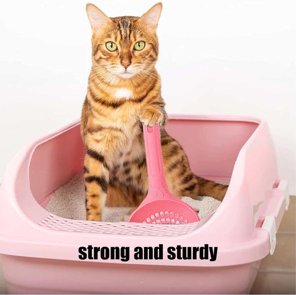 Cat Litter Scoop | Poop Scoop | 25 CM | Small Holes | Pink