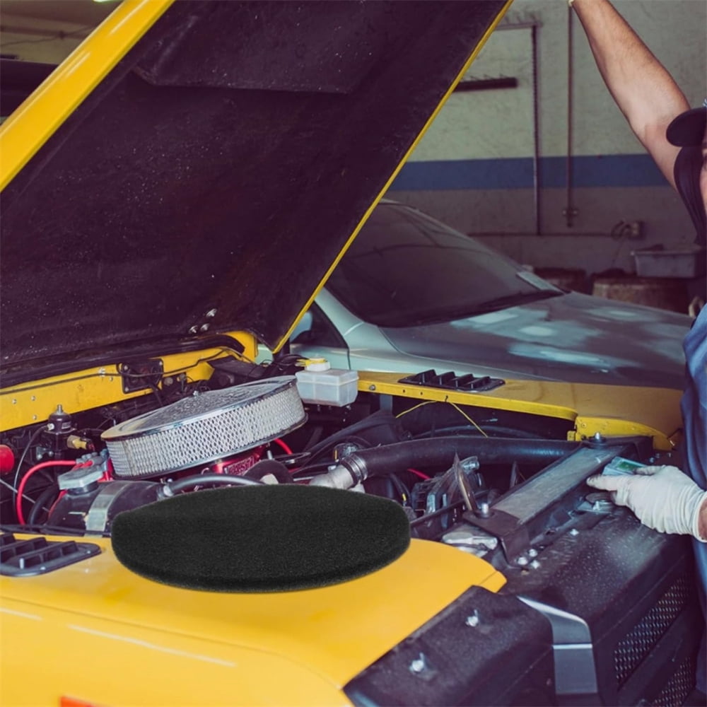 14.9Inch Black Oil Drain Splash Pad,Oil Change Mat,Round No Splatter Pad,High Temperature Splash Pad,Oil Spill Mat for Car Oil Changing (Round)