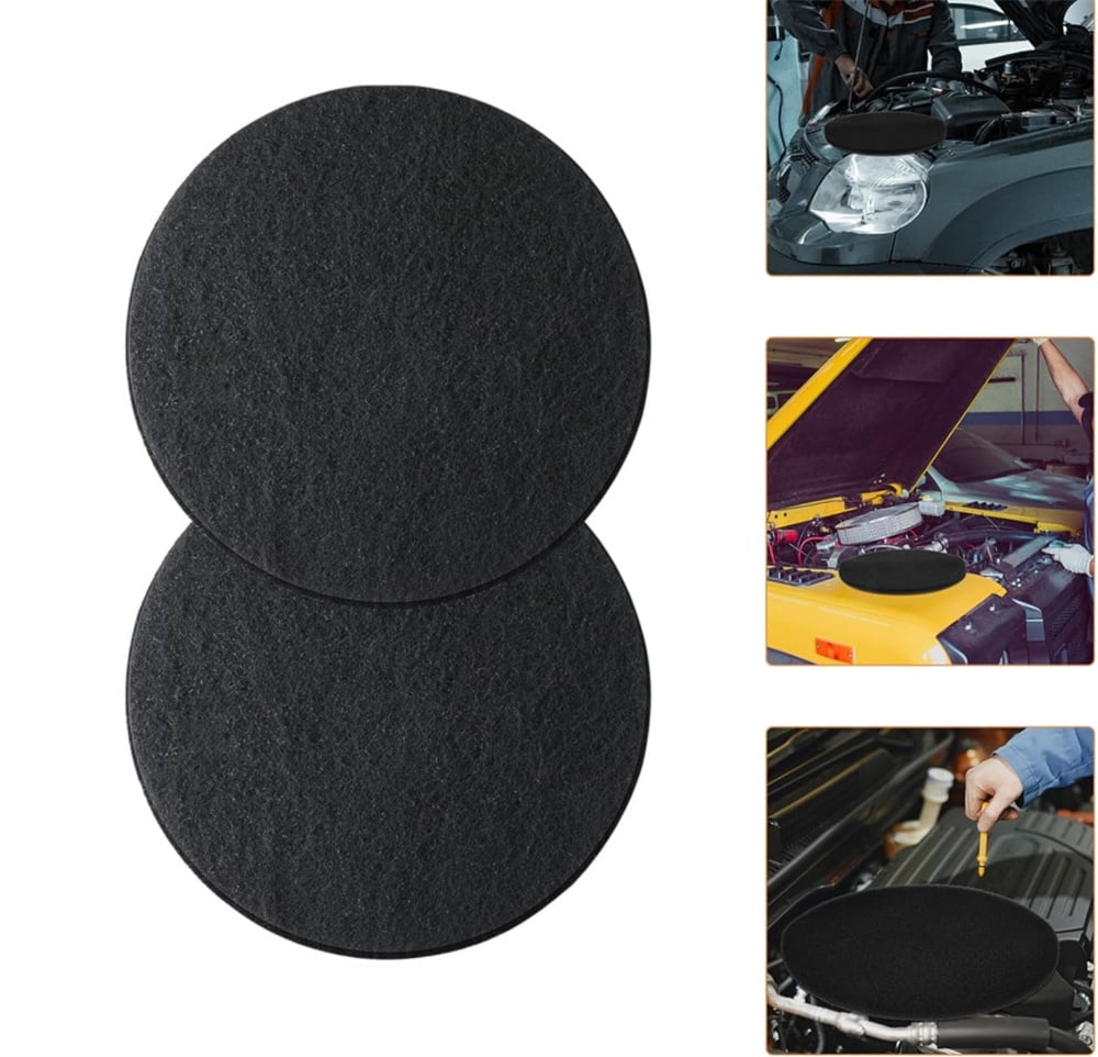 14.9Inch Black Oil Drain Splash Pad,Oil Change Mat,Round No Splatter Pad,High Temperature Splash Pad,Oil Spill Mat for Car Oil Changing (Round)