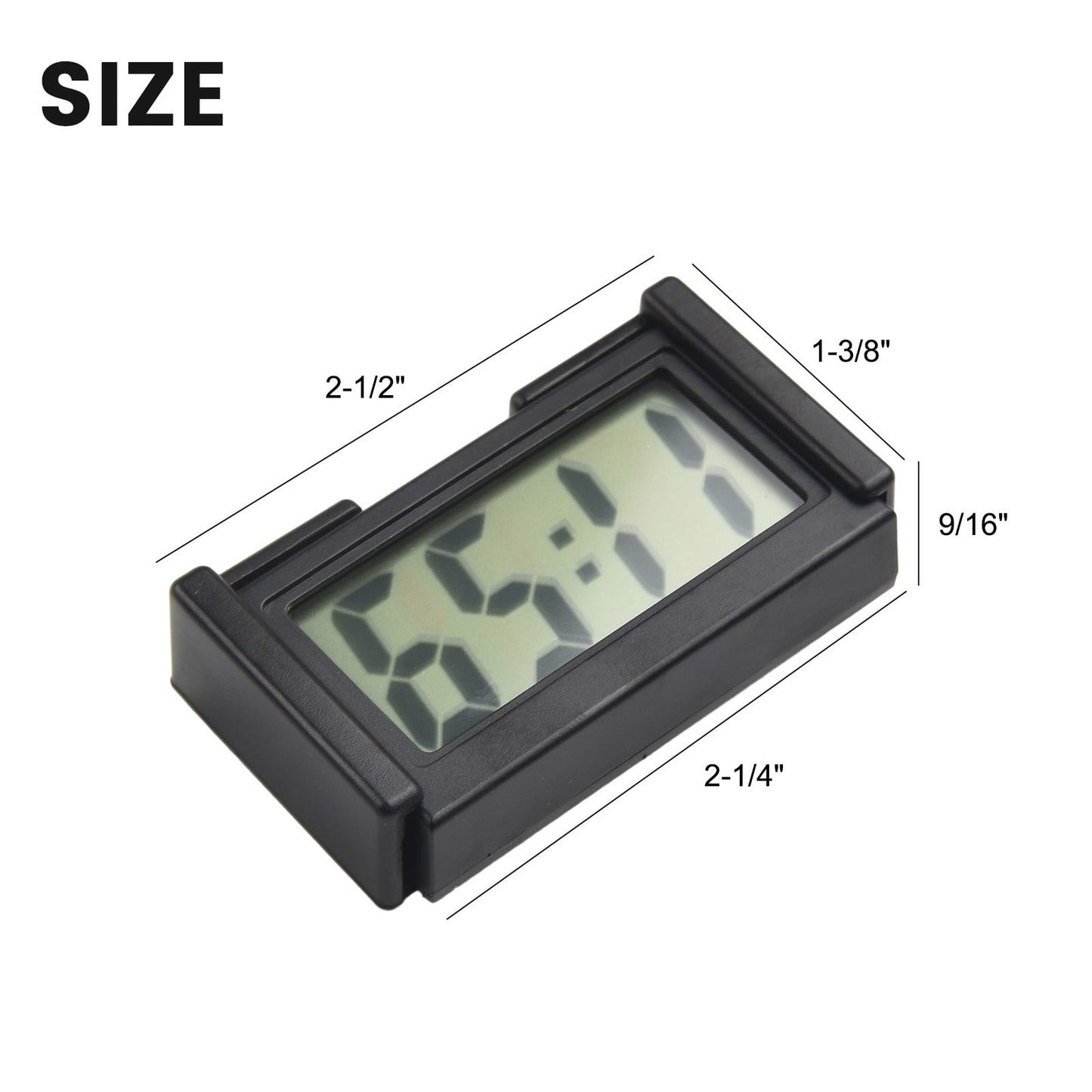 Car Dashboard Digital Clock - Vehicle Adhesive Clock with LCD Display Time