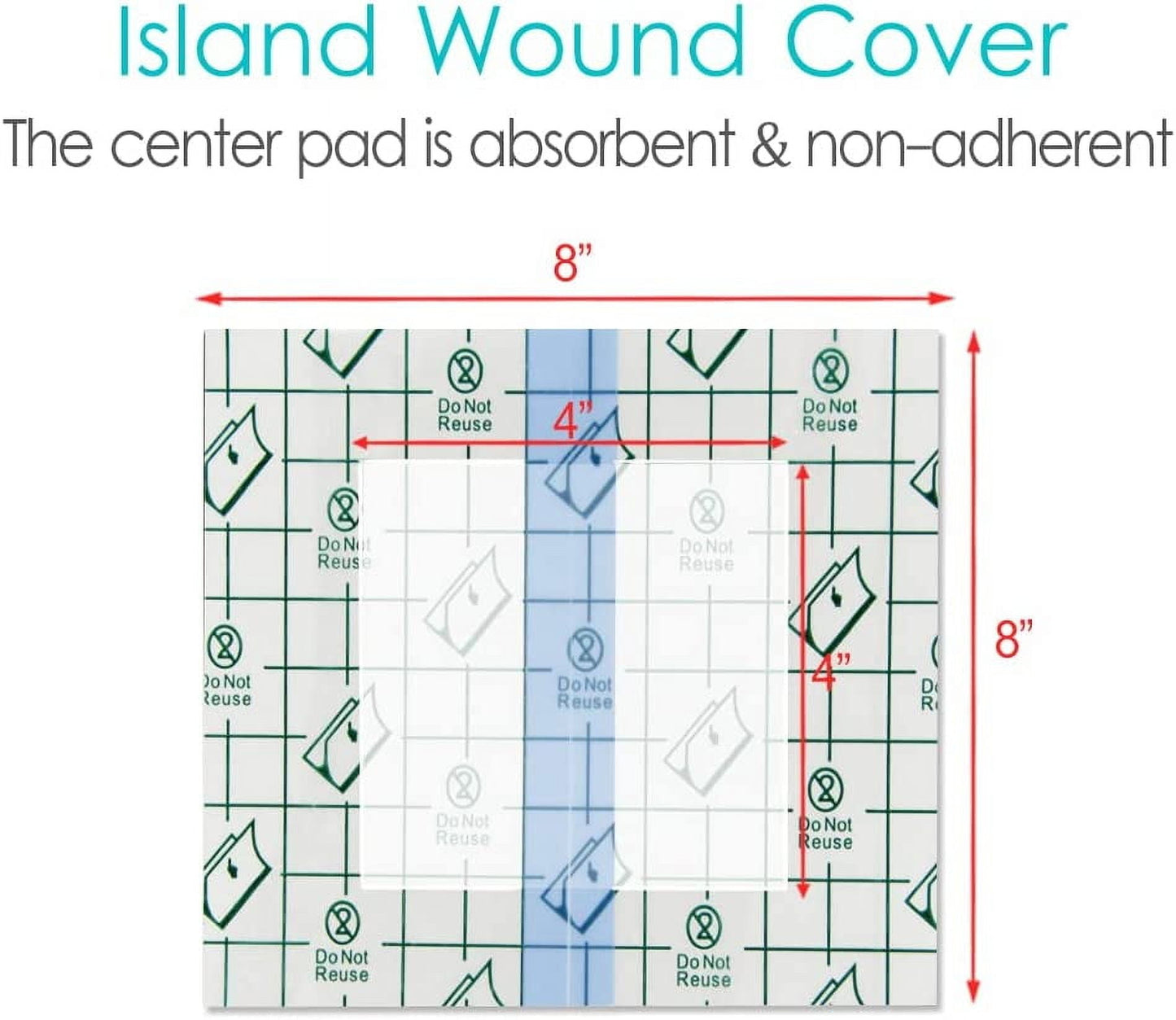 25 Pcs Waterproof Ostomy Shower Cover 8"x8" Stoma Bath Protector Shield Dressing Bandage for Colostomy Supply Pouch Guard Accessory 8x8 Inch (Pack of 25)