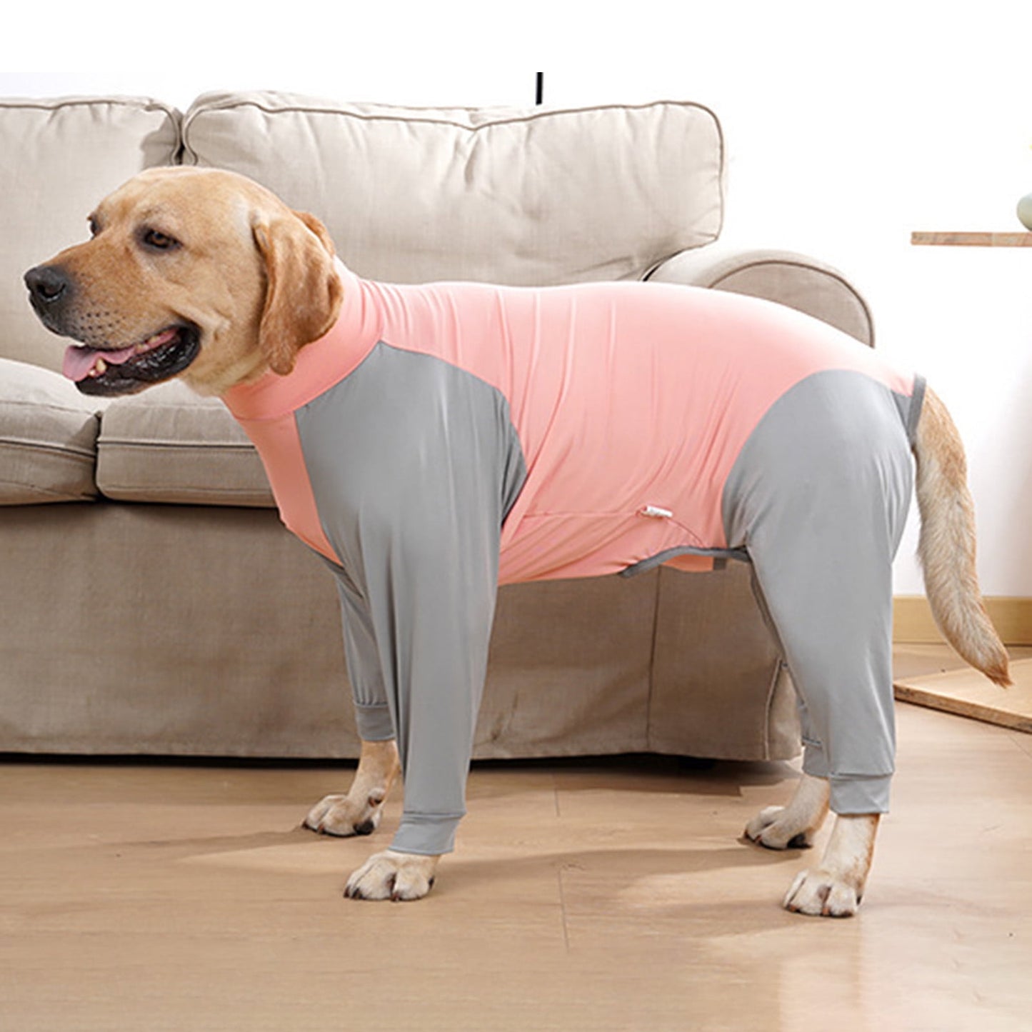 Vnanda Dog Onesie Surgery Recovery Suit for Large Medium Bodysuit Dogs Pajamas PJS Full Body for Shedding, Prevent Licking, Wound Protection L Blue