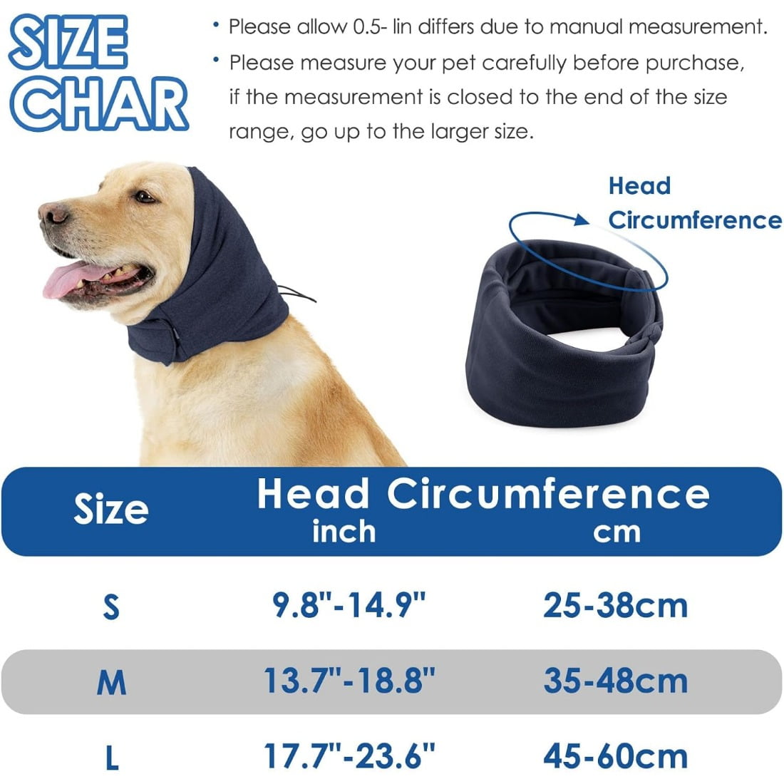 Tingzi Dog Calming Hoodie, No Flap Ear Wraps for Dogs Anxiety Relief, Dog Ear Muffs Noise Protection for Firework, Grooming, Force Drying, Dog Ear Covers Headband for Noise Cancelling, Grey L S Gray