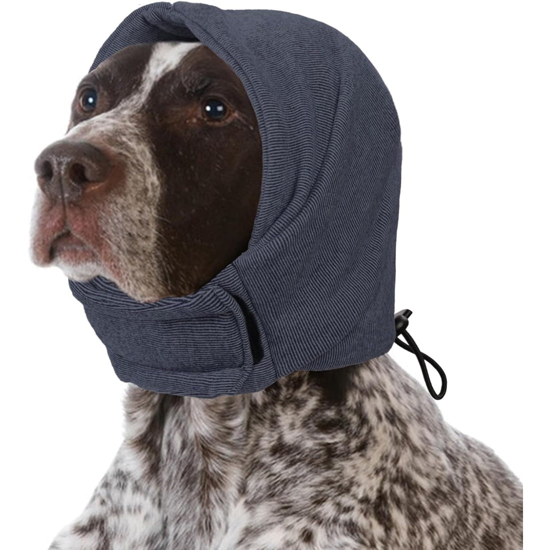 Tingzi Dog Calming Hoodie, No Flap Ear Wraps for Dogs Anxiety Relief, Dog Ear Muffs Noise Protection for Firework, Grooming, Force Drying, Dog Ear Covers Headband for Noise Cancelling, Grey L Grey