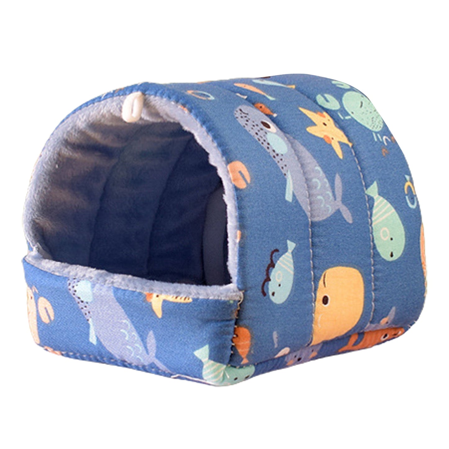 Yirtree Cartoon Pattern Guinea Pig Cave House Bed, Rabbit Squirrel Chinchilla Hamster Hedgehog Nest Hideout, Small Animals Cage Warm Supplies, Machine Washable XL Seaworld