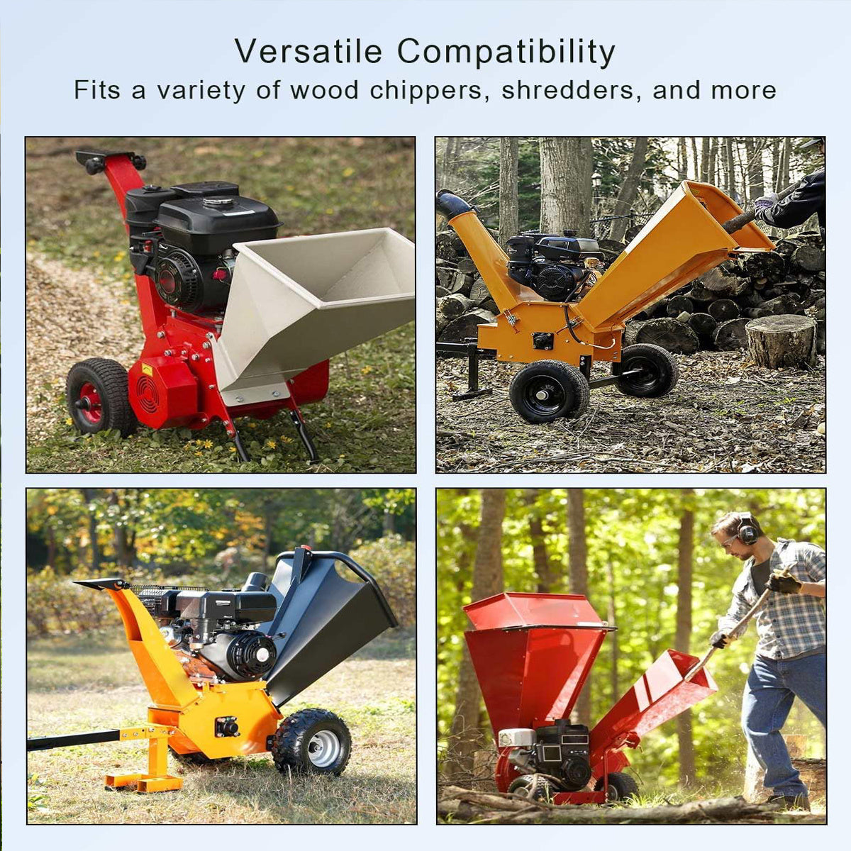 Tutuviw Wood Chipper Collection Bag,24 x 48" Big Capacity Leaf Shredder Chip Machine Bag,Reusable Lawn Wood Chipper Leaf Shredder Bag,Universal Leaf Collection Bag for Wood Slicer Splitter