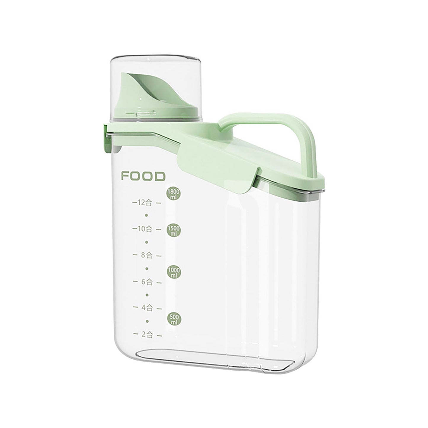 Cheers.US 2000ml/2800ml Airtight Cereal Container Rice Dry Grain Dispenser Thicken Rice Cylinder Clear Food Storage Box S Ivory