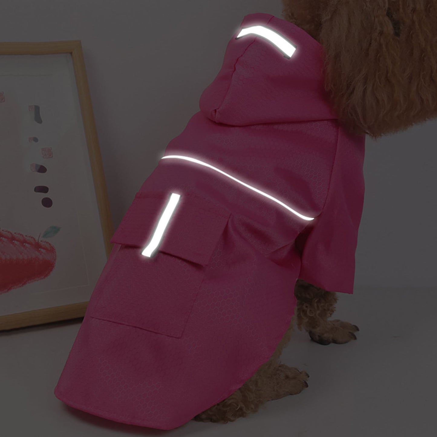Travelwant Waterproof Reflective Dog Raincoat- Adjustable Pet Jacket, Lightweight Dog Hooded Slicker Poncho for Small to X- Large Dogs and Puppies L Orange