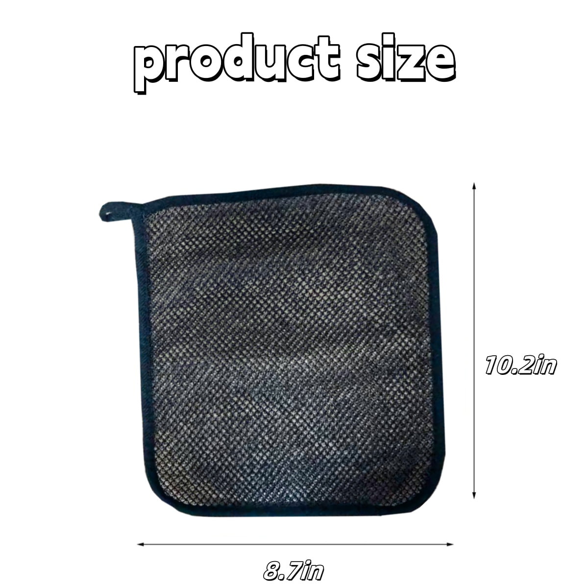 Exfoliating Washcloths,African Exfoliating Net,Reusable African Net Sponge,8.7x10.2In Beige Mutilfunction Wash Cloth for Face and Body Black