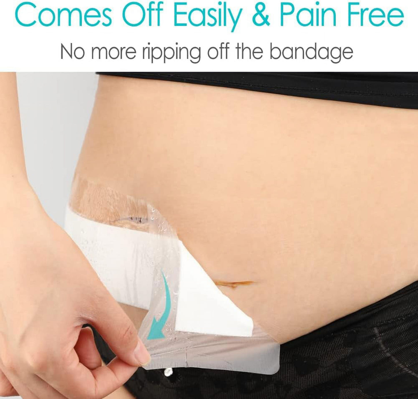 14 PCS Long Waterproof Bandage - 4x12" Knee, Hip Surgery Recovery, Shower Protector, Surgical Incision Adhesive Dressing
