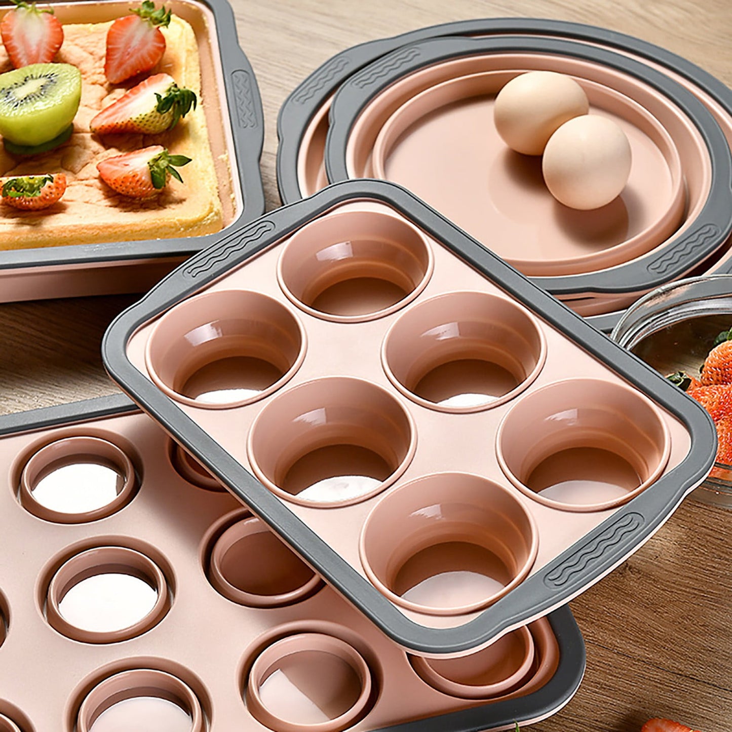 Brownie Pan with Dividers, 1 Set 12 Cavity All Edges Square Cupcake Brownie Pans Mini Cake Non Stick Baking Carbon Steel Bread Mold Small Edge 3x4 Individual Cutter Sheet Tray for Cookie Oven One Size White-B