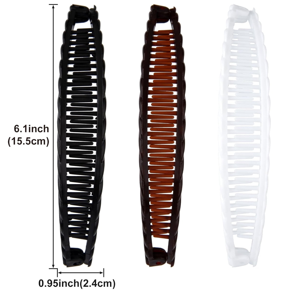 Banana Clips,Tutuviw Vintage Clincher Combs Tool,Nonslip Hair Banana Combs,Large Acrylic Banana Clips for Thick Hair,Strong Ponytail Holder Clips Fishtail Hair Clip for Women Girls,3 Styles