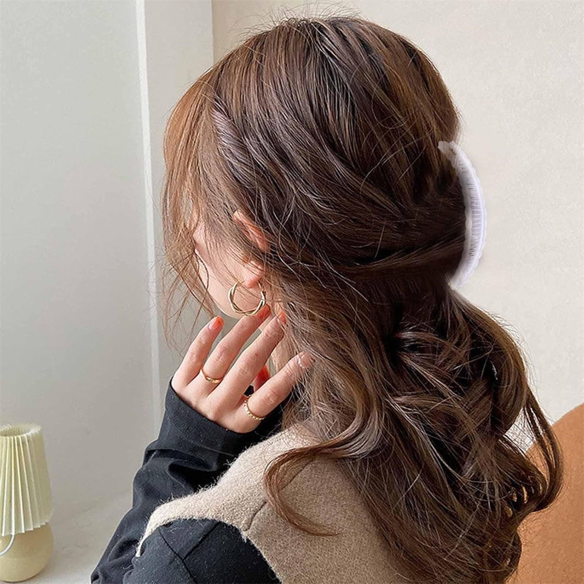 Banana Clips,Tutuviw Vintage Clincher Combs Tool,Nonslip Hair Banana Combs,Large Acrylic Banana Clips for Thick Hair,Strong Ponytail Holder Clips Fishtail Hair Clip for Women Girls,3 Styles