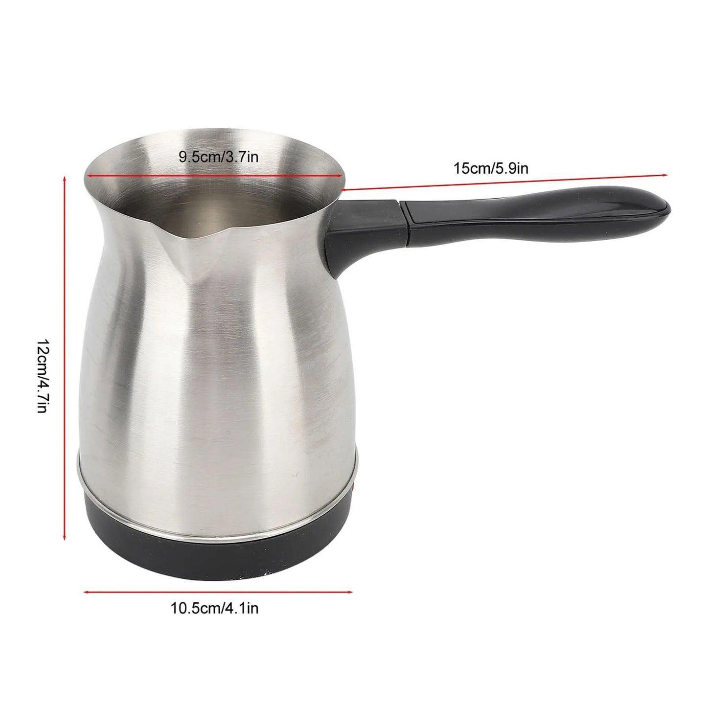 Coffee Maker, Turkish Electric Coffee Maker Machine, Stainless Steel Electric Coffee Pot for Delicious Turkish & Greek Coffee, 600ML,5 to 6 Cup Brewing Capacity,110V US Plug Multicolor