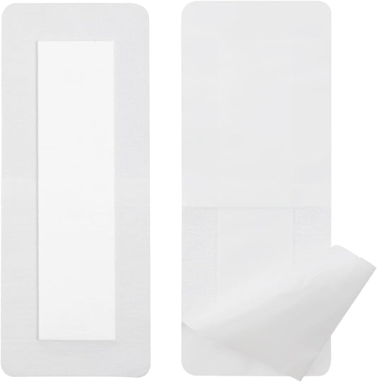Adhesive Island Dressings - 4x10" Bordered Gauze Bandage for Knee, Hip, Arm, Leg, Abdominal Incisions
