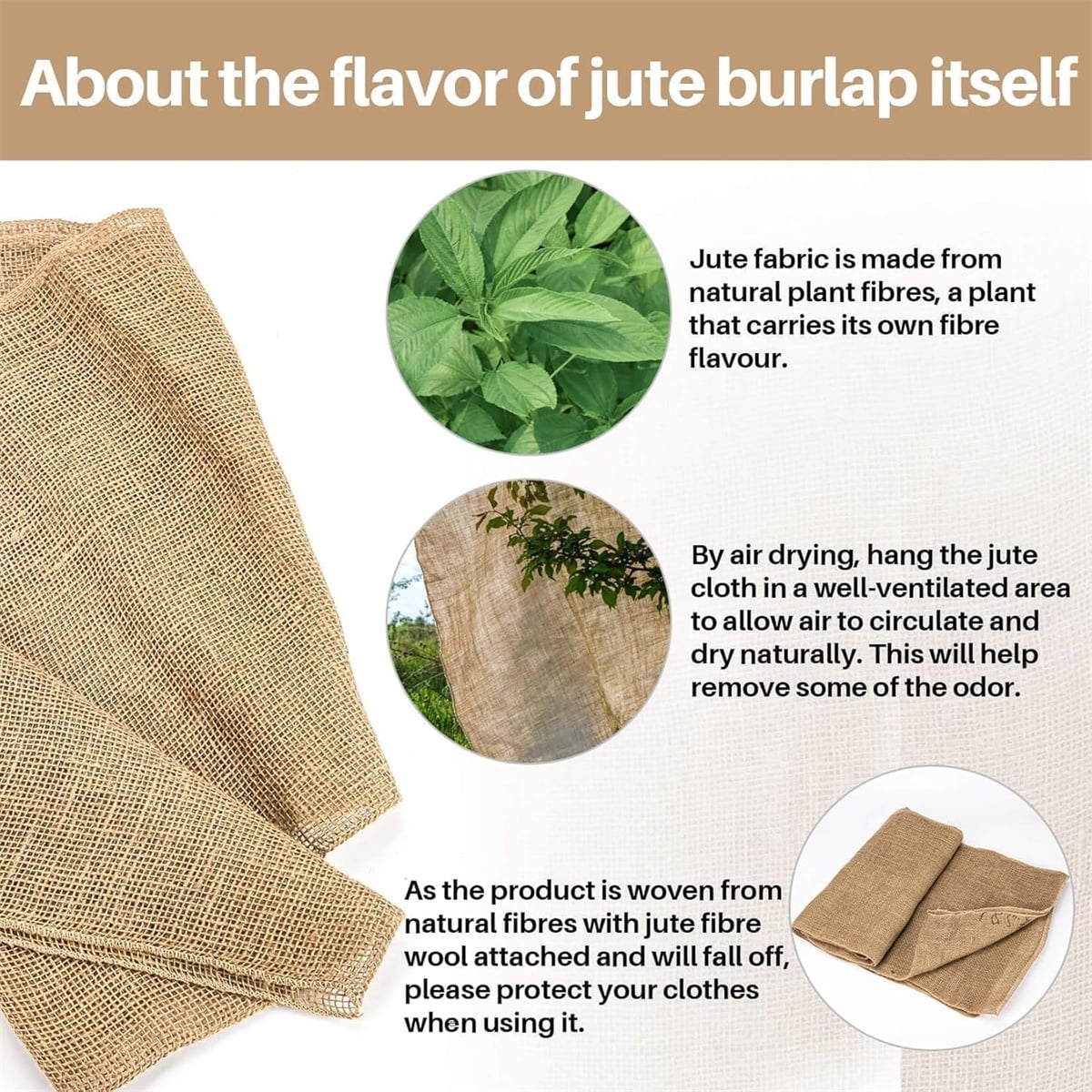Burlap Fabric Roll,Tutuviw 13ft High Density Natural Jute Fiber,Multipurpose Burlap for Gardening Outdoor Plant Care Weed Barrier,DIY Crafts Decoration,Wedding Decor,Tree Trunk Wrap