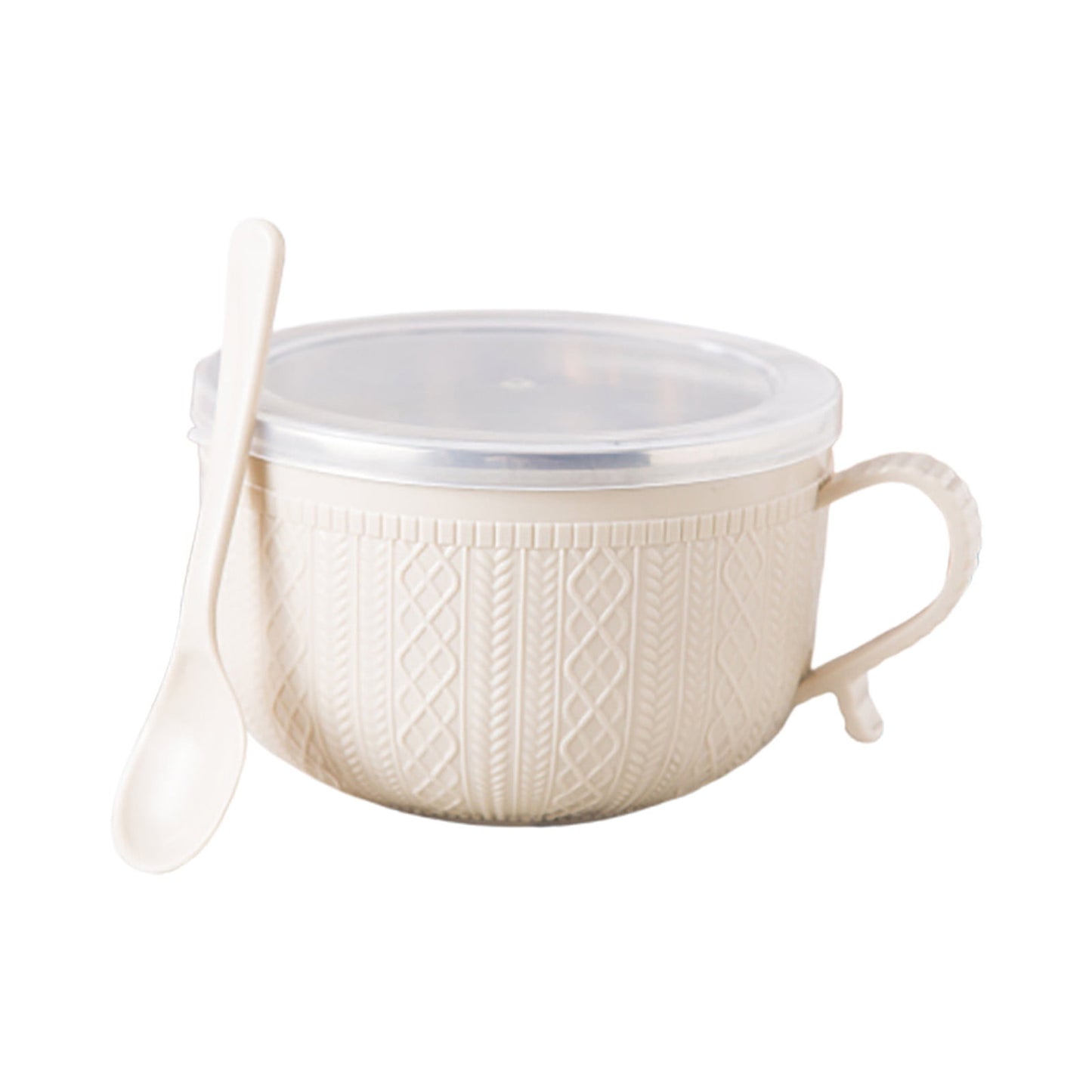 Soup Bowl with Handles,Soup Mug with Handles, Wide Large Cereal Bowl for Oatmeal, Gumbo, Salad, Ceramic Soup Cup, Microwave & Oven Safe 5.5x3.7inch A Clearance! Beige