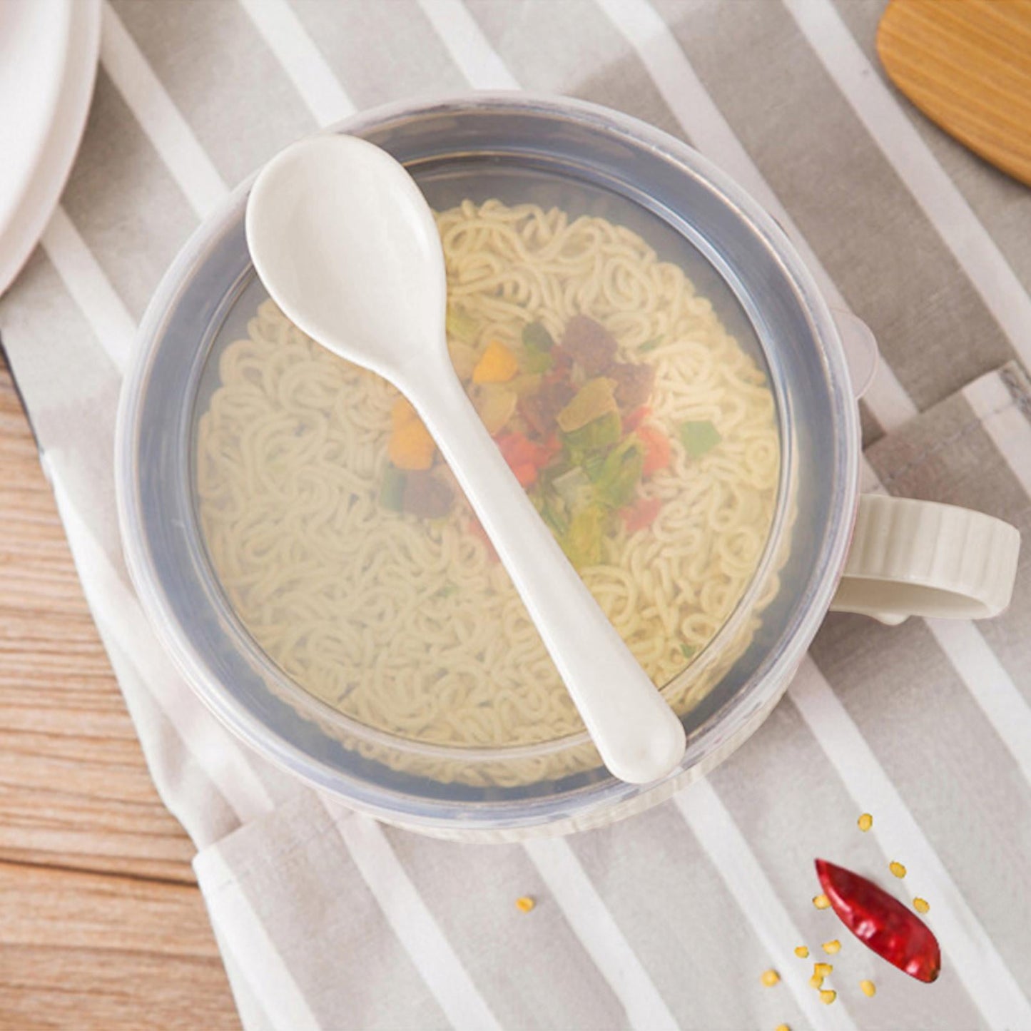 Soup Bowl with Handles,Soup Mug with Handles, Wide Large Cereal Bowl for Oatmeal, Gumbo, Salad, Ceramic Soup Cup, Microwave & Oven Safe 5.5x3.7inch A Clearance! Beige/2PCS