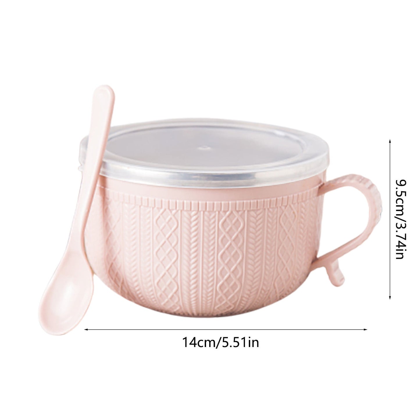 Soup Bowl with Handles,Soup Mug with Handles, Wide Large Cereal Bowl for Oatmeal, Gumbo, Salad, Ceramic Soup Cup, Microwave & Oven Safe 5.5x3.7inch A Clearance! Pink