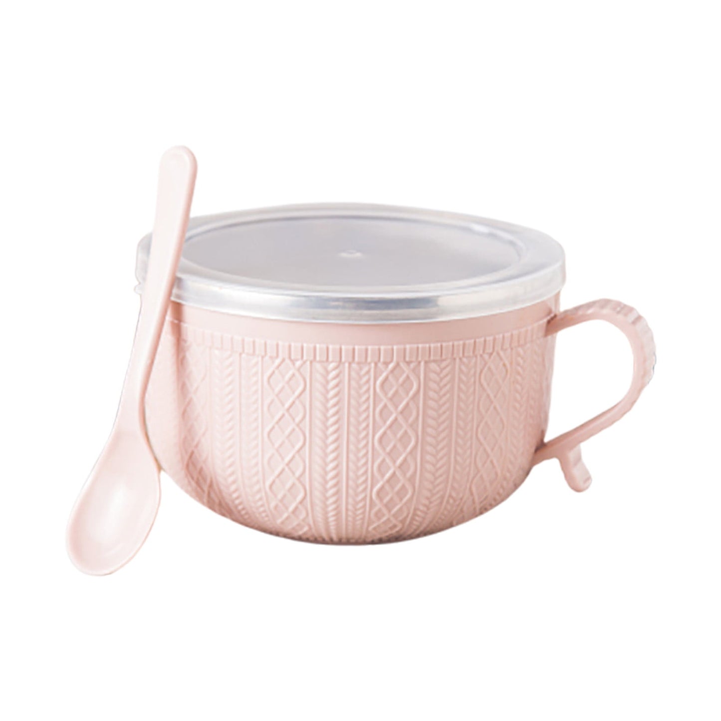 Soup Bowl with Handles,Soup Mug with Handles, Wide Large Cereal Bowl for Oatmeal, Gumbo, Salad, Ceramic Soup Cup, Microwave & Oven Safe 5.5x3.7inch A Clearance! Pink