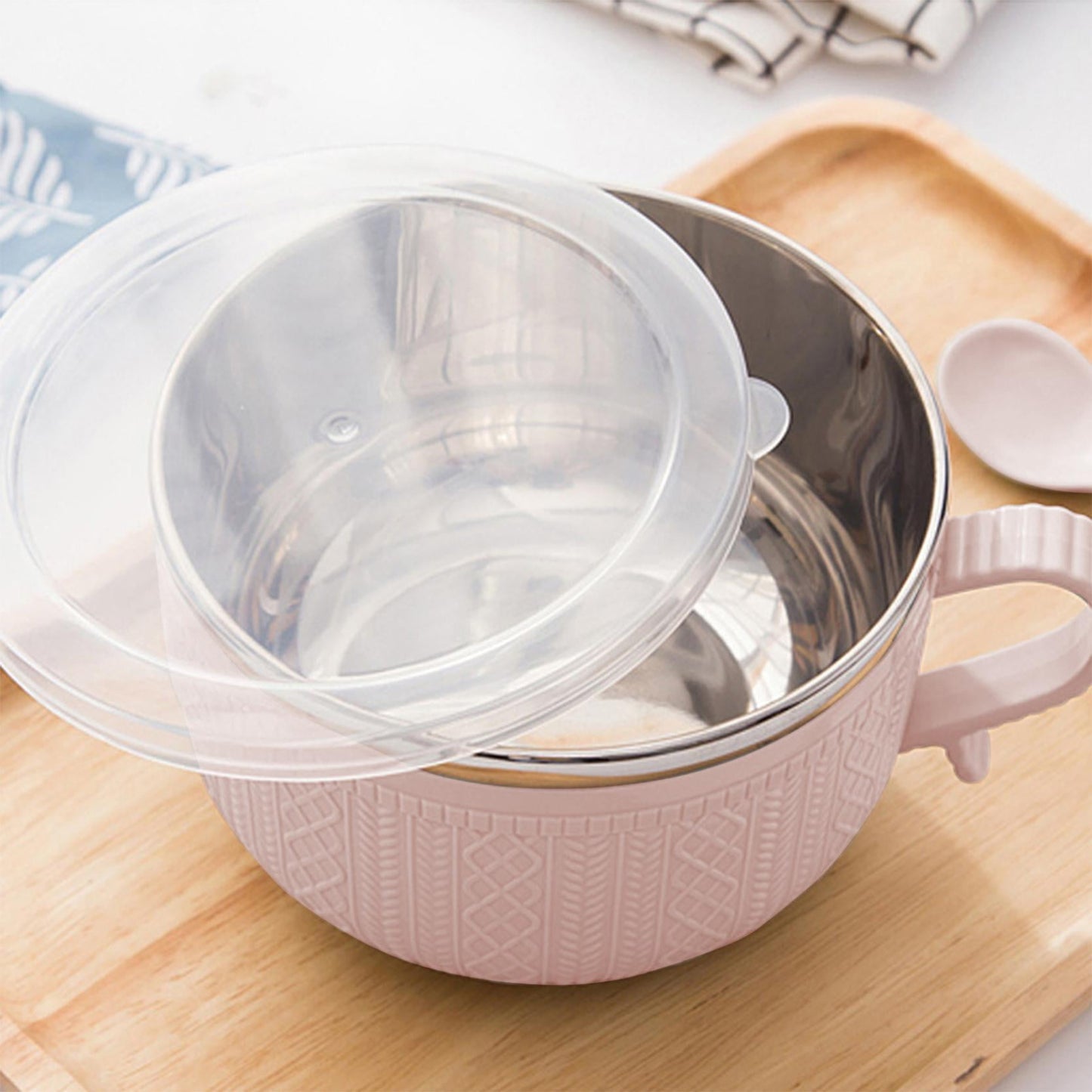Soup Bowl with Handles,Soup Mug with Handles, Wide Large Cereal Bowl for Oatmeal, Gumbo, Salad, Ceramic Soup Cup, Microwave & Oven Safe 5.5x3.7inch A Clearance! Pink/2PCS