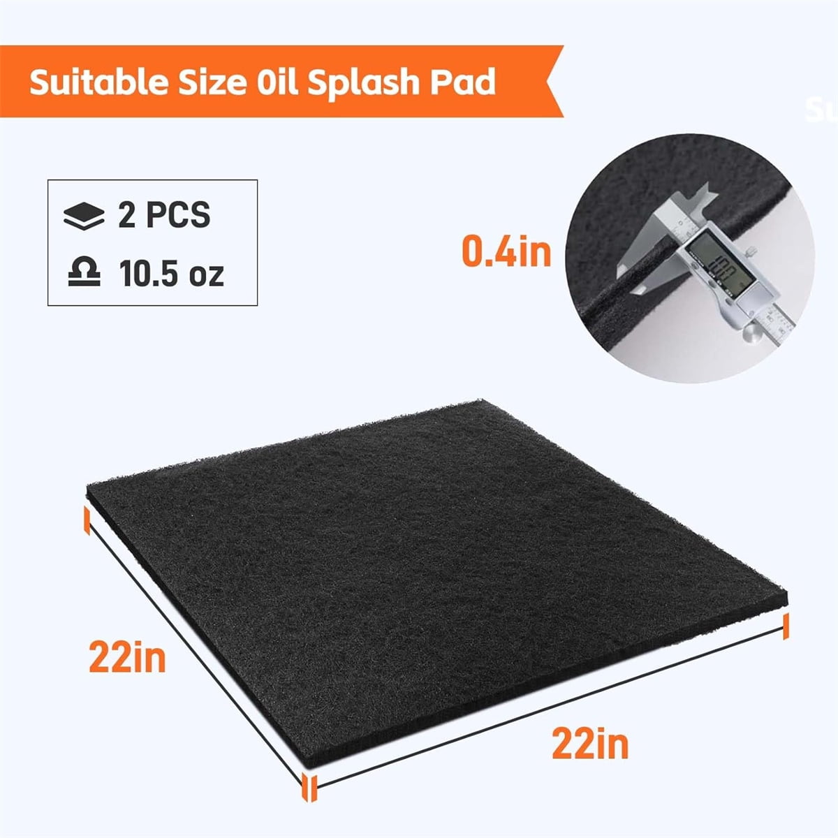 Tutuviw 1Pc 22 in Drip Pan Car Oil Splash Guard and Oil Drain Splash Pad,No Splatter Pad,Oil Drain Pan Gasket,Oil Splash Pads for Most Oil Drains for Oil Drip Pan,Heat-Resistant