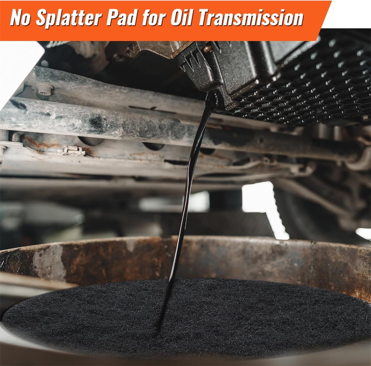 Tutuviw 1Pc 22 in Drip Pan Car Oil Splash Guard and Oil Drain Splash Pad,No Splatter Pad,Oil Drain Pan Gasket,Oil Splash Pads for Most Oil Drains for Oil Drip Pan,Heat-Resistant