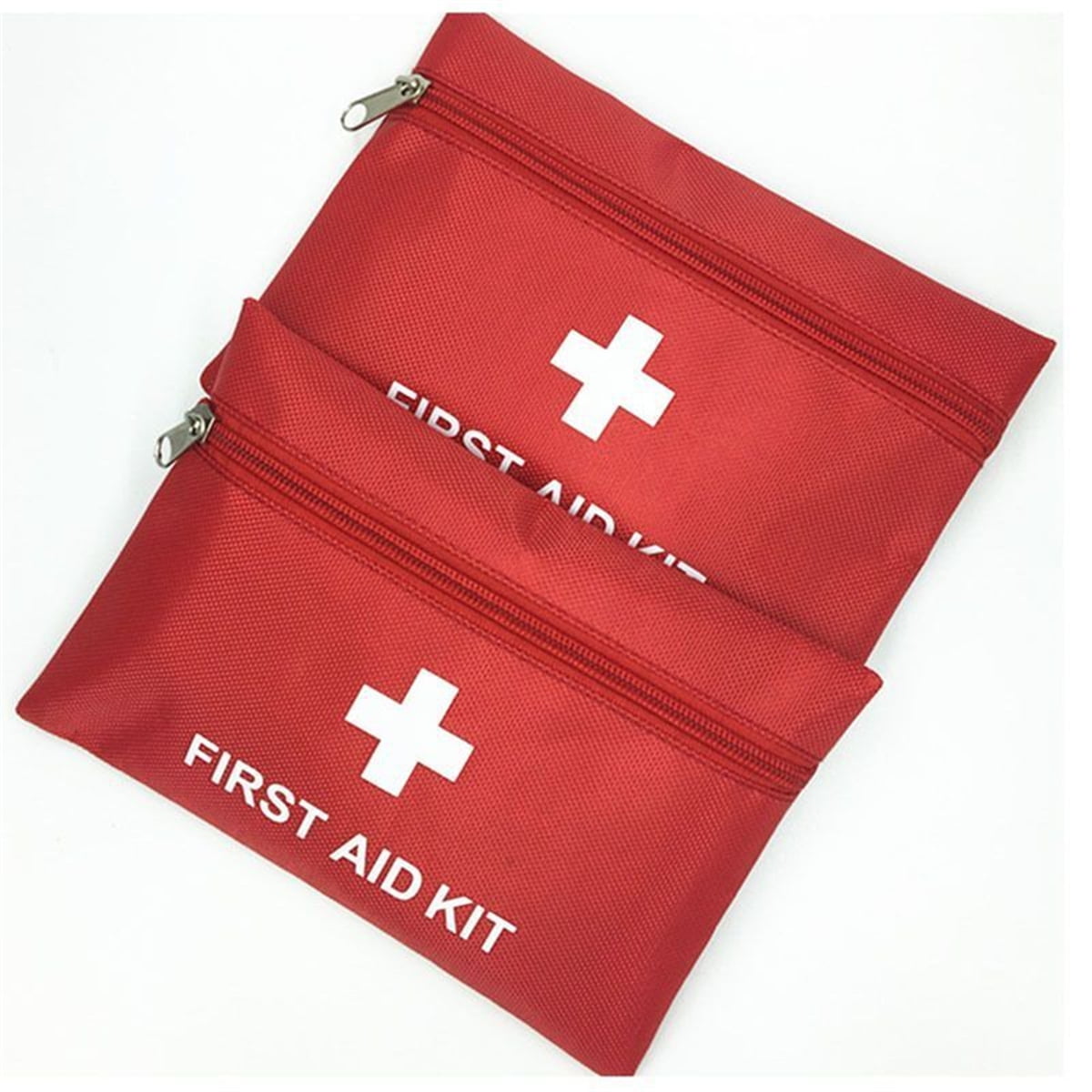 6 Pcs Red First Aid Bag,Tutuviw Empty First Aid Kit Pouch,Compact Portable Medical Emergency Bag for Emergency at Outdoors Hiking Backpacking Travel Car Cycling,Survival Gear Bag (Oxford Cloth)