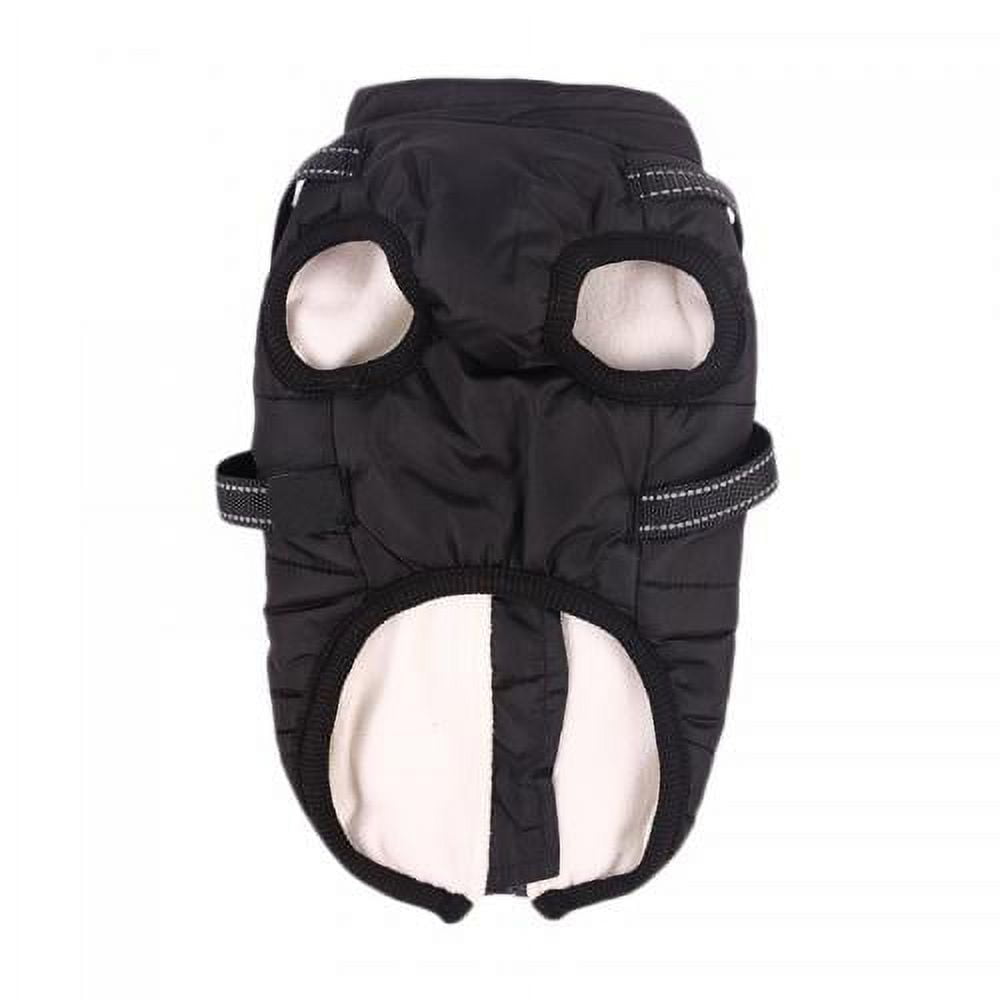 Warm Dog Jacket, Snowproof Windproof Waterproof Dog Winter Coat for Cold Weather - Soft Fleece Lining and Warm Thick Padded Dog Snow Coat for Puppy Small Medium Large Dogs XL black
